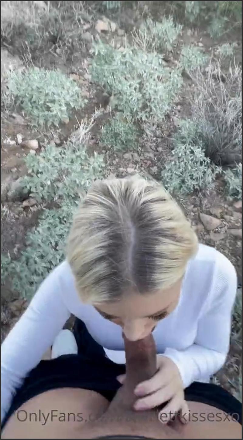 Scarlett Kiss Outdoor Deepthroat Blowjob